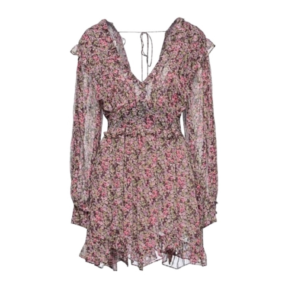 For Love & Lemons Rare Sadie Mini Dress in Ditsy Floral Size XL